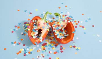 Image festive avec confettis et couleurs vives