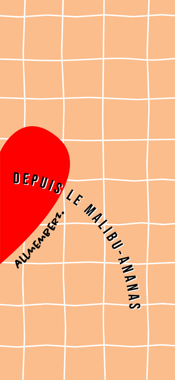 fond d'écran gratuit à télécharger graphisme cool Love coeur rouge à partager moitié gauche Saint Valentin par Allmemberz, fond carreaux couleur pêche